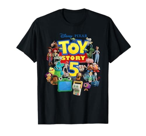 Image of Disney and Pixar's Toy Story 5 Logo & Character Collection T-Shirt