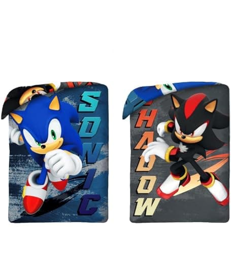 Image of Halantex Sonic the Hedgehog Single Duvet Cover Set – Reversible Super Soft Microfibre Bedding for Kids | Sonic & Shadow Design | Official Gaming Bedroom Decor (Single)