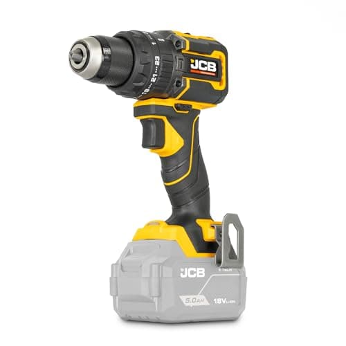 Image of JCB 18V Pro Brushless Combi Drill (Body Only) - 75Nm High Torque, 13mm Keyless Metal Chuck & 3-Mode Hammer Action - Professional Cordless Drill Driver - 3 Year Warranty