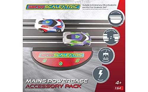 Image of Micro Scalextric Mains Powered Track Piece - Micro Scalextric Accessories, Silver