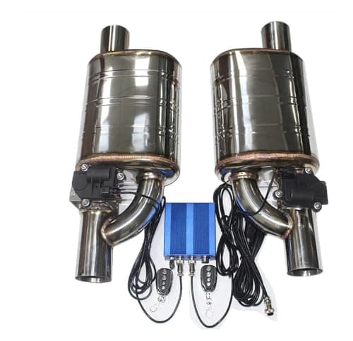 Image of Exhaust Pipe 1 Pair 2pcs Car Exhaust System Electric Valve Control Exhaust Pipe Kit Adjustable Valve Angle Silencer Stainless Universal Car End Pipes(63MM shape B)