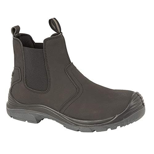 Image of Grafters M371A Mens Coated Leather Safety Dealer Boots Black