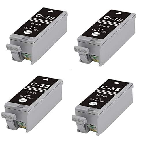 Image of Now Ink Ltd 4x Compatible Canon PGI-35 Black Ink CARTRIDGES for Canon PIXMA IP100, IP110, Mini 260,320. PGI-35BK & CLI-36C (4 Black)