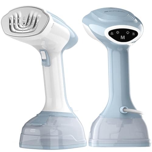 Image of BEAUTURAL Portable Garment Steamer for Travel & Home Use, 25-Second Fast Heat-Up, 2 Steam Settings, 330ml Tank, Handheld Clothes & Fabric Wrinkle Remover