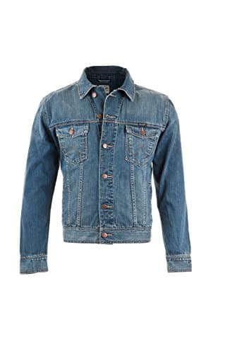 Image of Wrangler Men's Classic Denim Jacket, Blue (Mid Stone), L