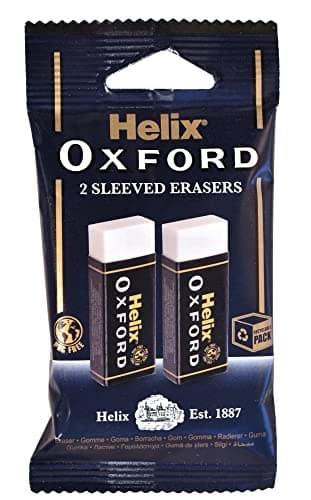 Image of Helix Oxford Twin Pack of Erasers, Oxford Blue, Large