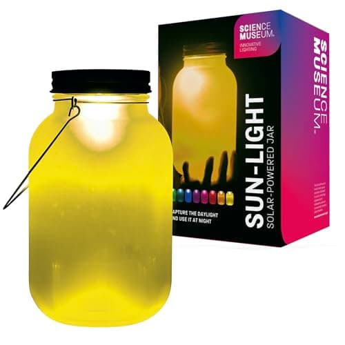 Image of Funtime Gifts Science Museum Sun Light JAR – Capture Daylight, Illuminate The Night, Solar Powered Colour Changing LED Light in Traditional Mason Jar Design