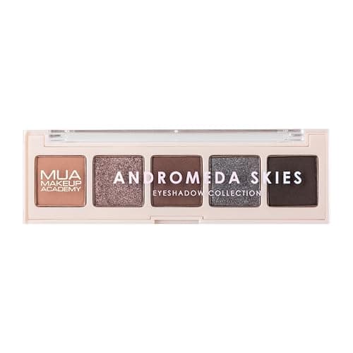 Image of MUA Makeup Academy 5-Shade Eye Shadow Palette, Andromeda Skies, Highly Pigmented Matte & Shimmer Blend, Vegan and Cruelty Free