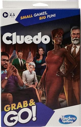 Image of Cluedo Grab and Go Game, Portable Game for 3-6 Players, Travel Game for Kids - English Version