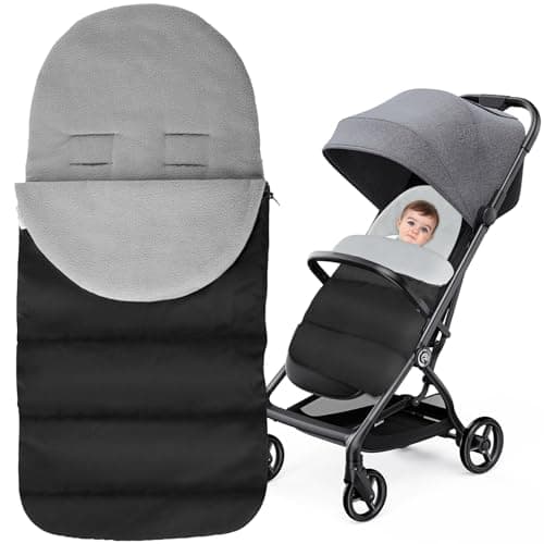 Image of Footmuff, Cosy Toes for Pram Pushchair Footmuff Windproof Pram Footmuff Universal Baby Sleeping Bag for Pushchairs Strollers Prams Buggy (Gray)
