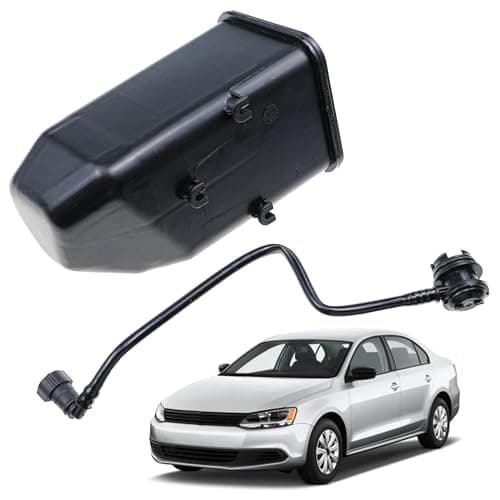 Image of Carbon Charcoal Canister with Breather Hose Compatible for Audi A3 TT TTRS, for VW Beetle Golf Eos Evaporation S-Koda S-eat Replace#1K0201801E,1K0201160BG,1K0201797R