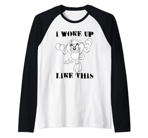 Image of Looney Toones I Woke Up Like This Raglan Baseball Tee