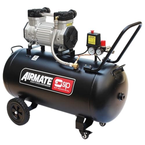 Image of SIP Airmate Air Compressor Low Noise Oil-Free Direct Drive, 230V 100L 3hp 2.2kW 116psi 8 Bar 15CFM