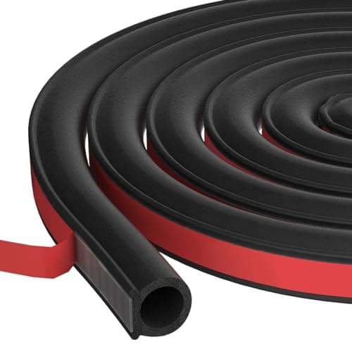 Image of Symyda Automotive Weather Stripping Car Door Seal, D-Shape Car Door Rubber Seal Strip, Universal Self Adhesive Auto Car Door Weather Stripping,for Car Window and Cover Trunk(10 * 10mm,3.05M/10Ft)