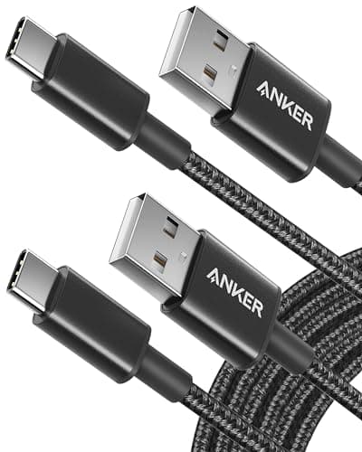 Image of Anker USB C Charger Cable, 2-Pack 10 ft (3 m) USB to USB C Cable, USB A to USB C Braided Phone Charger Cable for iPhone 17/16/15, iPad Pro, Samsung Galaxy, and More(Black)