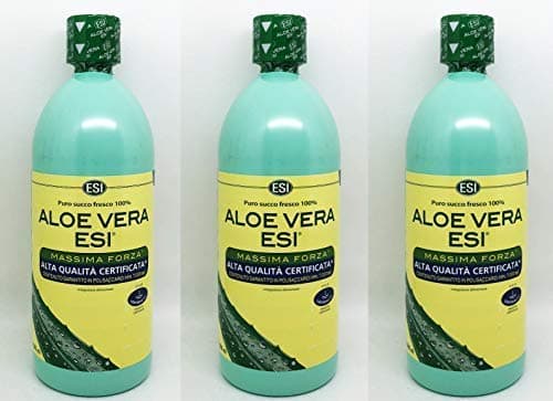 Image of ESI Aloe Vera 1000ml Fresh Pure Juice 100% Maximum Strength - 3 Packs
