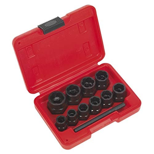 Image of Sealey Ak8184 Bolt Extractor Set 11Pc 3/8In Sq Drive Or Spanner