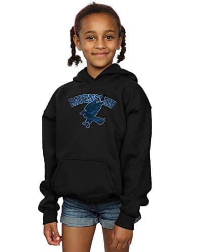 Image of Harry Potter Girls Ravenclaw Sport Emblem Hoodie 5-6 Years Black