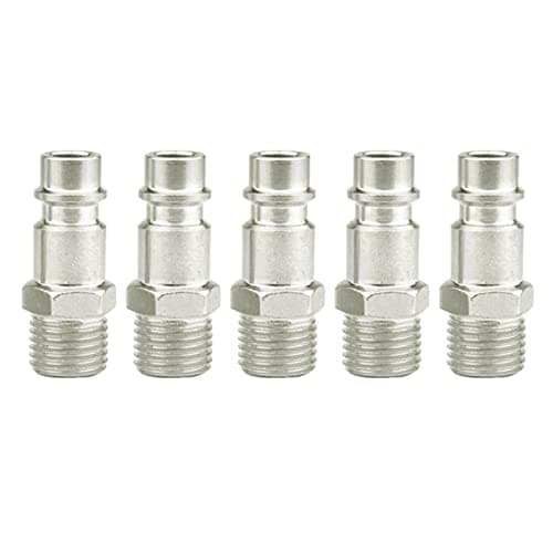 Image of 5 Pcs Male Thread Quick Release Connectors Air Line Coupler Connectors 1/4" BSP Hose Fittings for Air Line