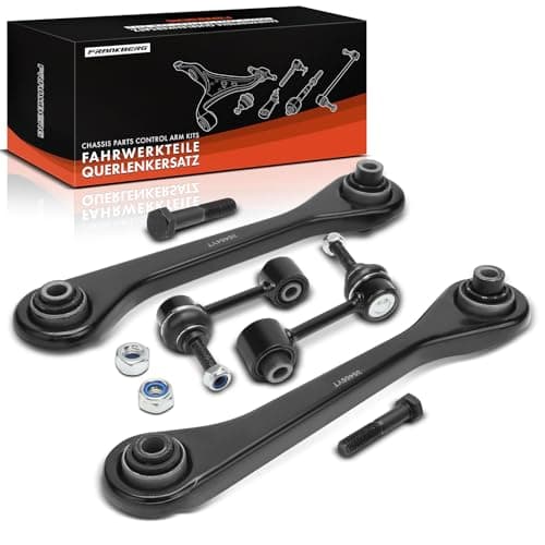 Image of Frankberg 2x Control Arm + 2x Stabiliser Link Rear Left Right Compatible with P.a.s.s.a.t Variant 365 3C5 S.c.i.r.o.c.c.o 137 138 T.i.g.u.a.n Replace# 1K0501529F