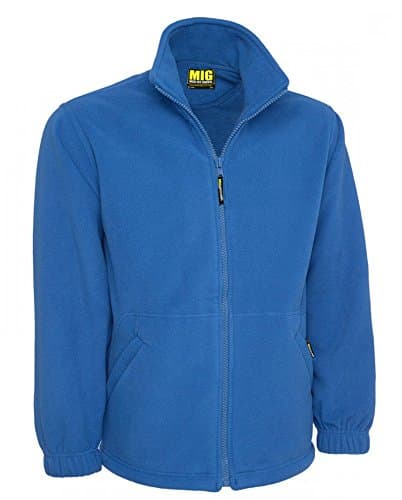 Image of MIG - Mud Ice Gravel Mens Full Zip Classic Fleece Jackets Sizes XS to 4XL Suitable for Work & Leisure (M - Medium, Royal Blue)
