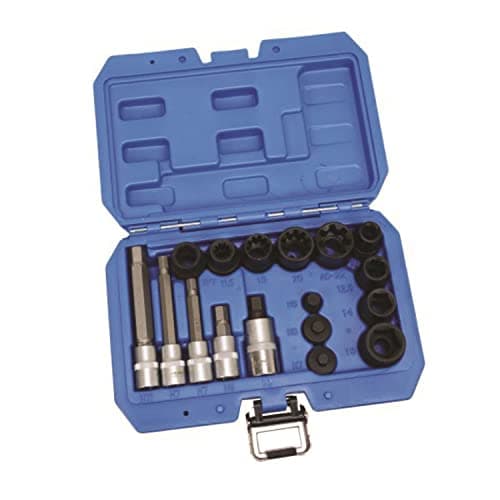 Image of US PRO Tools 17pc Brake Caliper Sockets Socket Set 10pt, Hex, Pentagon 6230