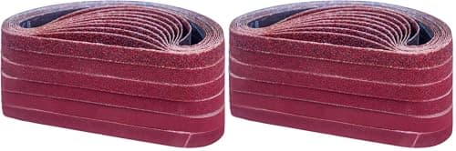 Image of STEBRUAM Sanding Belts13 x 457 mm,10 Each of 40/60/80/120/180/240 Mix Grit for 457x13 Belt Sander,compatble with Black&Decker Power-Sander(120 Pack)
