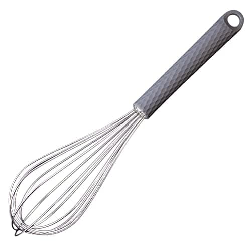 Image of Starchef Stainless Steel Whisk Egg Beater Anti-Slip Silicone Handle Comfortable Grip（11"/Grey）