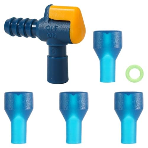 Image of 4pcs Bite Valve Replacement Mouthpiece, Hydration Pack Bite Valve for Camelbak Hydration Bladder with 1 Angled Hose Connector and 1 Sealing Ring Silicone Mouthpiece Replacement Accessories