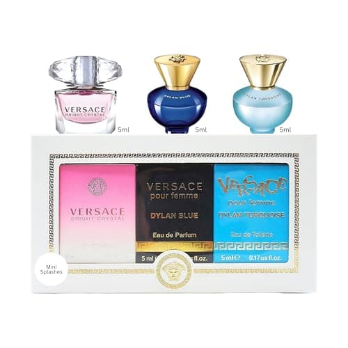 Image of Versace Womens Mini Collection 2022 (3 x 5ml), 15 ml (Pack of 1), 15.0 millilitre, 5.0 milliliters