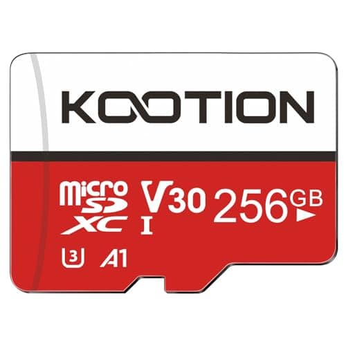Image of KOOTION 256GB Micro SD Card with UHS-I, U3, V30, A1, high Speed 90mb per Second TF Card 4K Recording Memory Card with Adapter