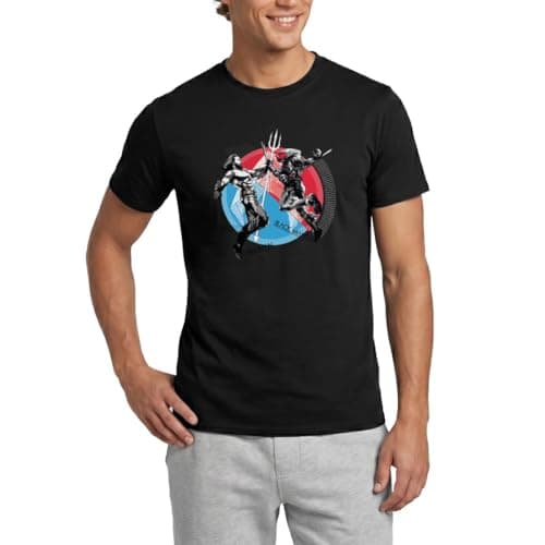 Image of Spreadshirt Aquaman Movie Aquaman vs. Black Manta Men's T-Shirt, XL, Black