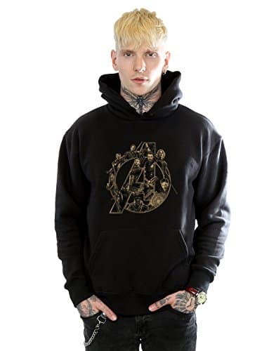Image of Marvel Men's Avengers Infinity War Marvel Logo Hoodie Black XX-Large