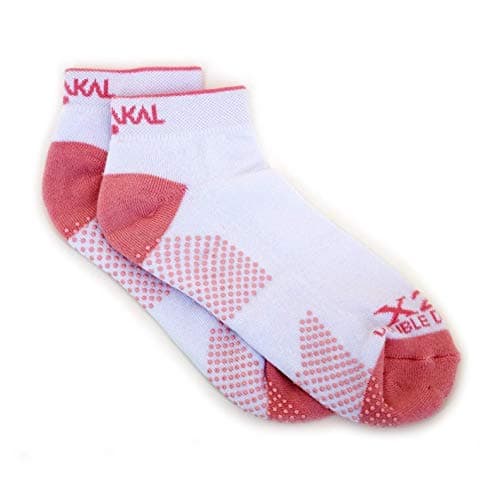 Image of Karakal X2 Plus Ladies Trainer Socks, Color- White/Pink