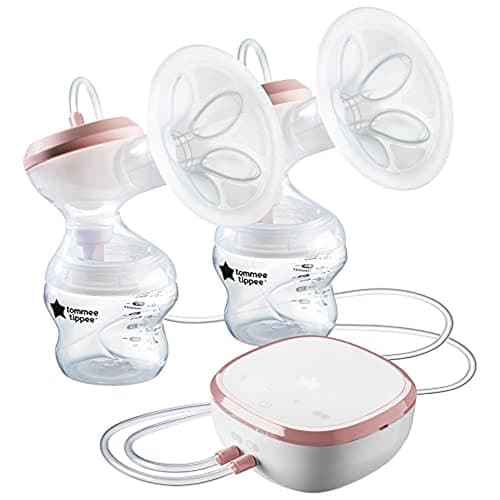 Image of Tommee Tippee Made for Me Double Electric Breast Pump, Wireless, 9 Express Modes, Quiet, Portable, Massaging Cushions, Strong Suction, Soft Feel, USB Rechargeable, 150ml Baby Bottles Included.