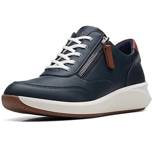 Image of Clarks Womens Un Rio Zip Sneaker, Blue, 5.5 UK