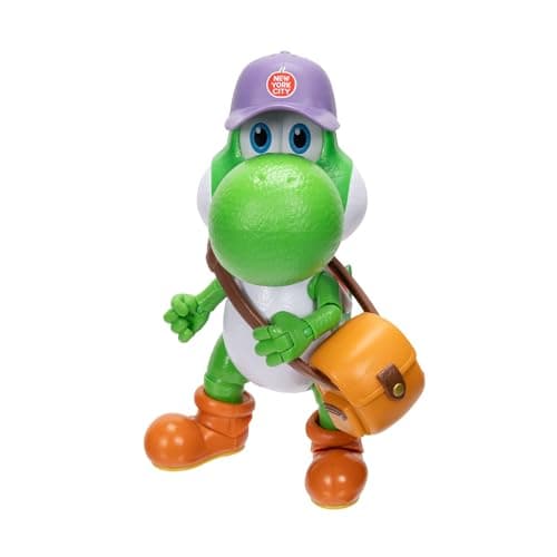 Image of The Super Mario Galaxy Movie Yoshi 5" / 12.7cm Action Figure with Accessory, Officially Licensed by Jakks Pacific, 20 Points of Articulation, Includes Fun Accessories, for Ages 3+