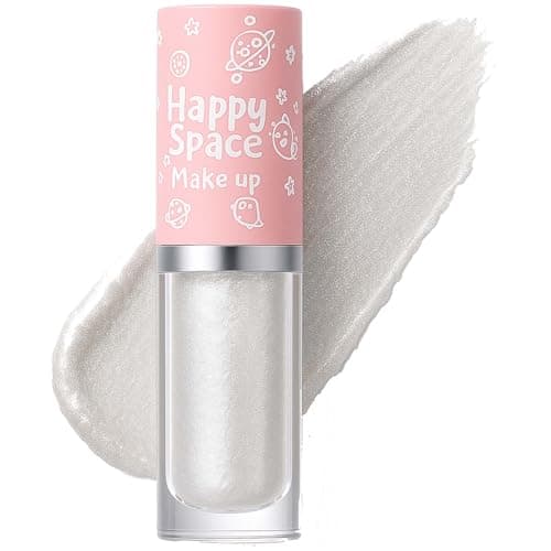 Image of White Diamond Pearl Glow Liquid Eyeshadow with Silky Texture - Long Lasting Crease Free Waterproof Glitter Makeup, Highlighter & Shimmer Accent for Day or Night Looks, Highly Pigmented Formula