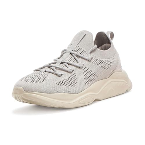 Image of Hugo Men's Leon Knit Sneaker, Grey Microchip, 9 UK