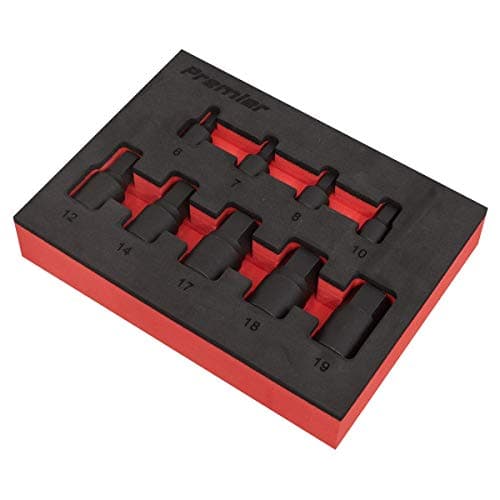 Image of Sealey AK5525 9pc 1/4" & 3/8"Sq Drive Low Profile Hex Impact Socket Bit Set