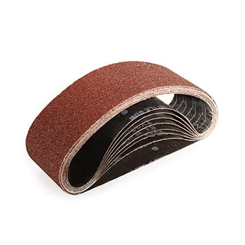 Image of Sruhrak 75 x 533 MM Sanding Belts, 40 Grits Fabric Sanding Belts for Stripping and Sanding - 8 Pack