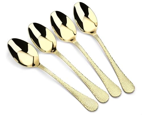Image of Arthur Price CAVA0011 4 Serving Spoons, Stainless Steel, Gold
