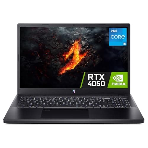 Image of acer Nitro V15 ANV15-51 Gaming Laptop - Intel Core i5-13420H, 16GB, 512GB SSD, NVIDIA GeForce RTX 4050, 15.6" Full HD 165Hz, Windows 11, Black