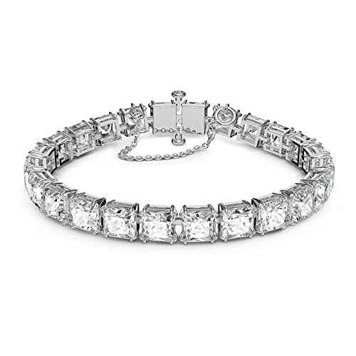 Image of Swarovski Millenia Bracelet, Square Cut Clear Crystals in a Rhodium Plated Setting, from the Millenia Collection