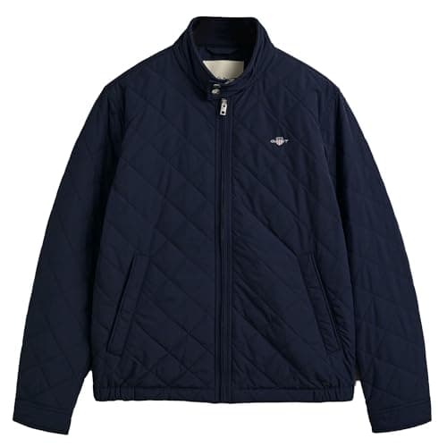 Image of GANT Mens Windcheater Quilted Jacket Navy XXL