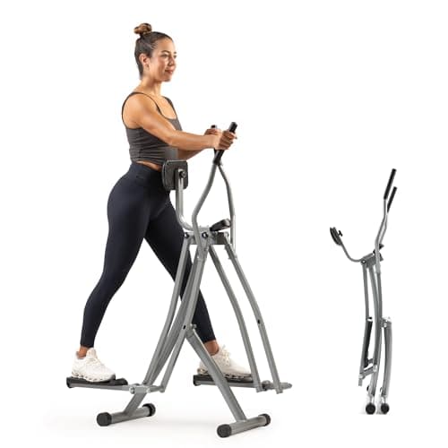 Image of Sunny Health & Fitness Smart Air Walker Cross Trainer, Folding Home Glider Machine, Low-Impact 76 cm Stride Senior Elliptical for Indoor Cardio Exercise Machine, Free SunnyFit App Bluetooth Connection