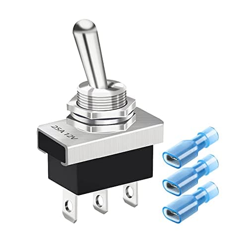 Image of Gebildet Metal ON/OFF/ON Toggle Switch 25A 12VDC/15A 24VDC/10A 250VAC/ 15A 125VAC SPDT 3Pin 3 Position Rocker Switch for Auto Car KN3D-103