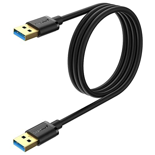Image of SUNGUY USB to USB Cable 1m, USB 3.0 Type A Male to Type A Male Cable Data Transfer up to 5Gbps Compatible with Printers, Modems, Hard Drives, Monitor, Camera, Wacom, DVD, Hub