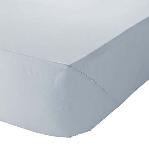 Image of Catherine Lansfield Easy Iron Percale Combed King Fitted Sheet Duck Egg Blue