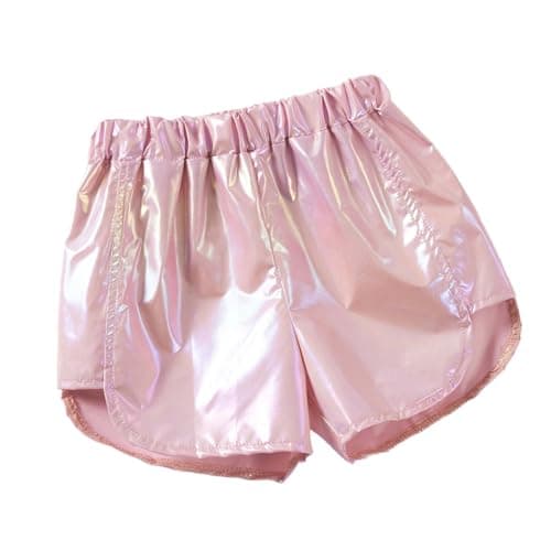Image of Generisch Girls' Summer Leisure Shorts, Pack of 2, Playful Sports Shorts for Toddlers and Children, Comfortable Outfits with Elastic Waistband, pink, 2-3 Years